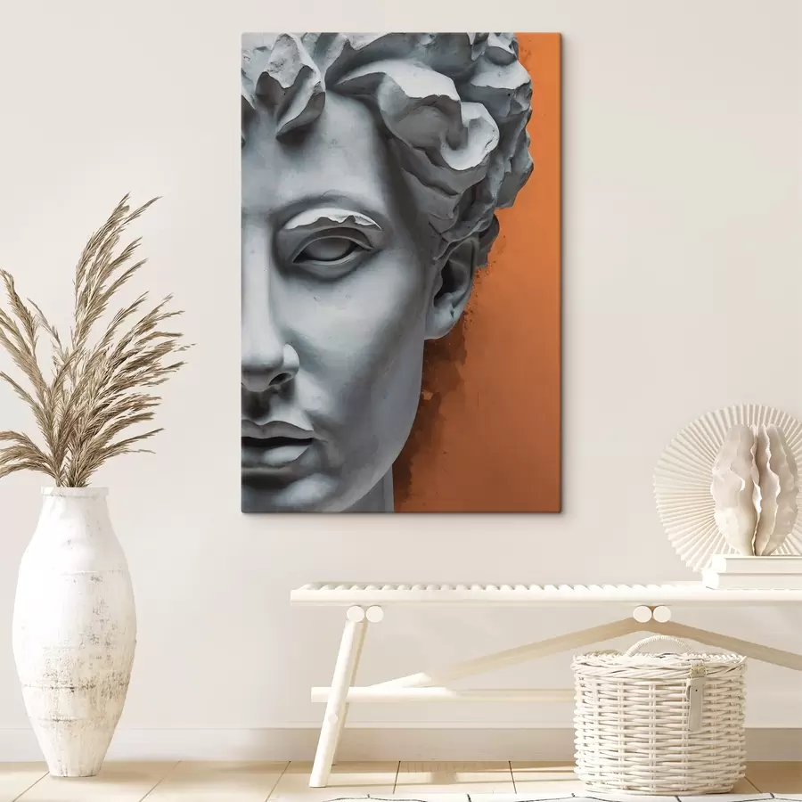 murales Estatua de la cara de un hombre s38433