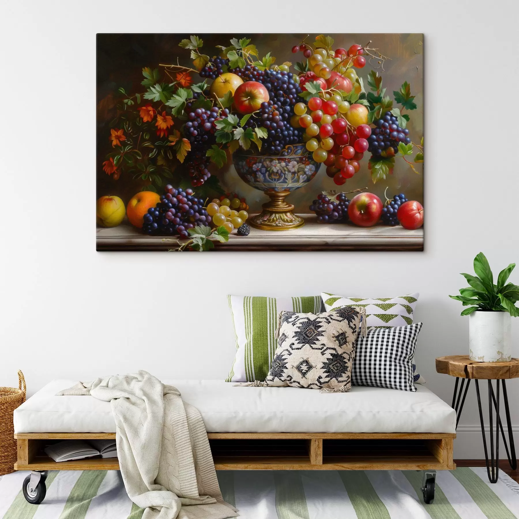 wall murals A painting of fruit in a vase s38468