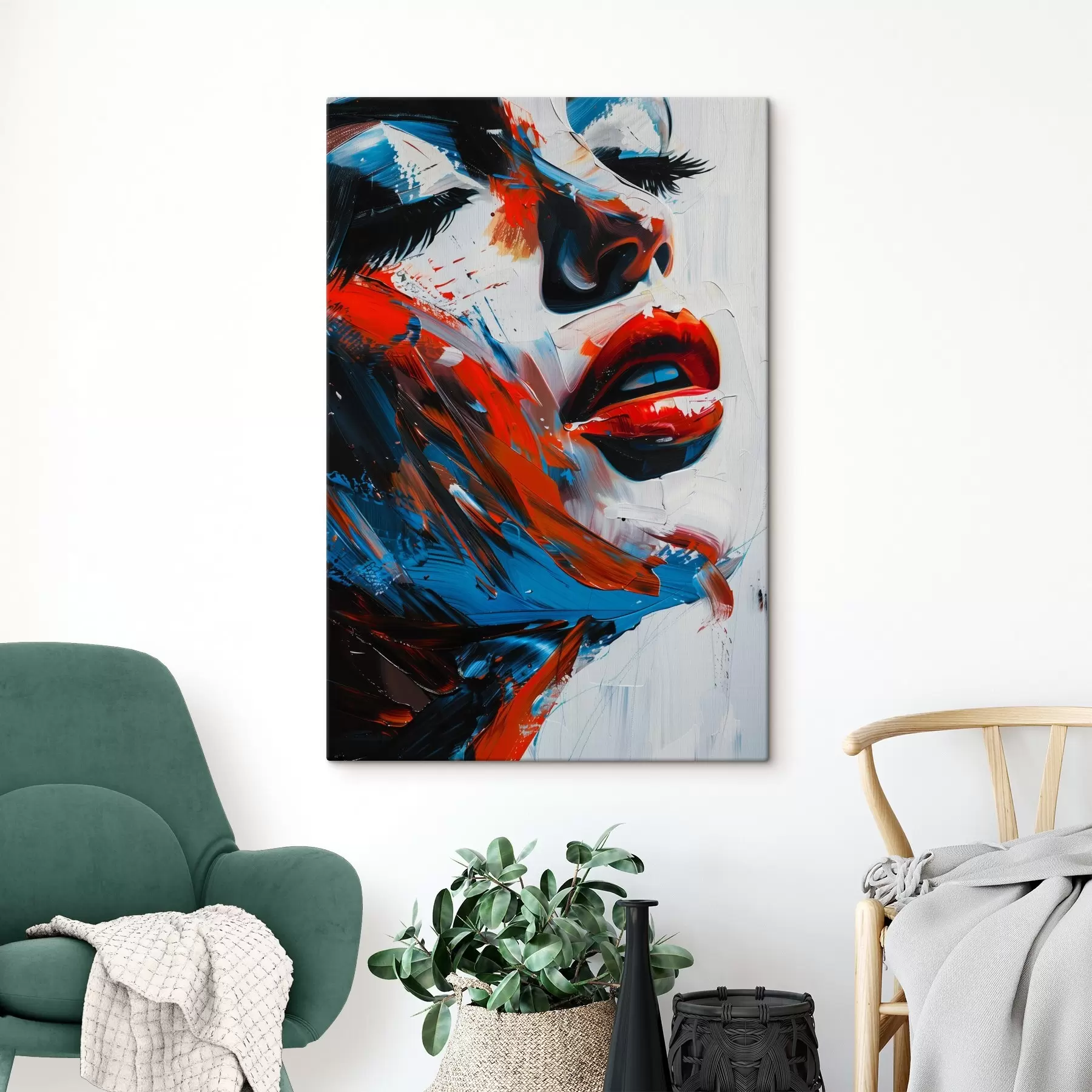 murales Pintura del rostro de una mujer s38576