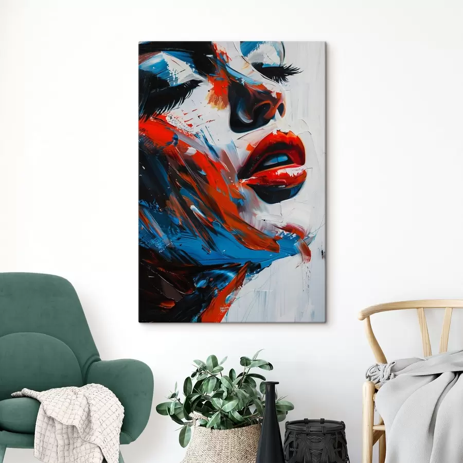 murales Pintura del rostro de una mujer s38576