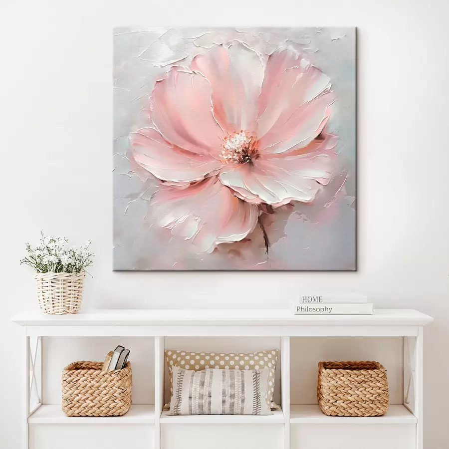 wall murals Big pink flower minimalism s41324