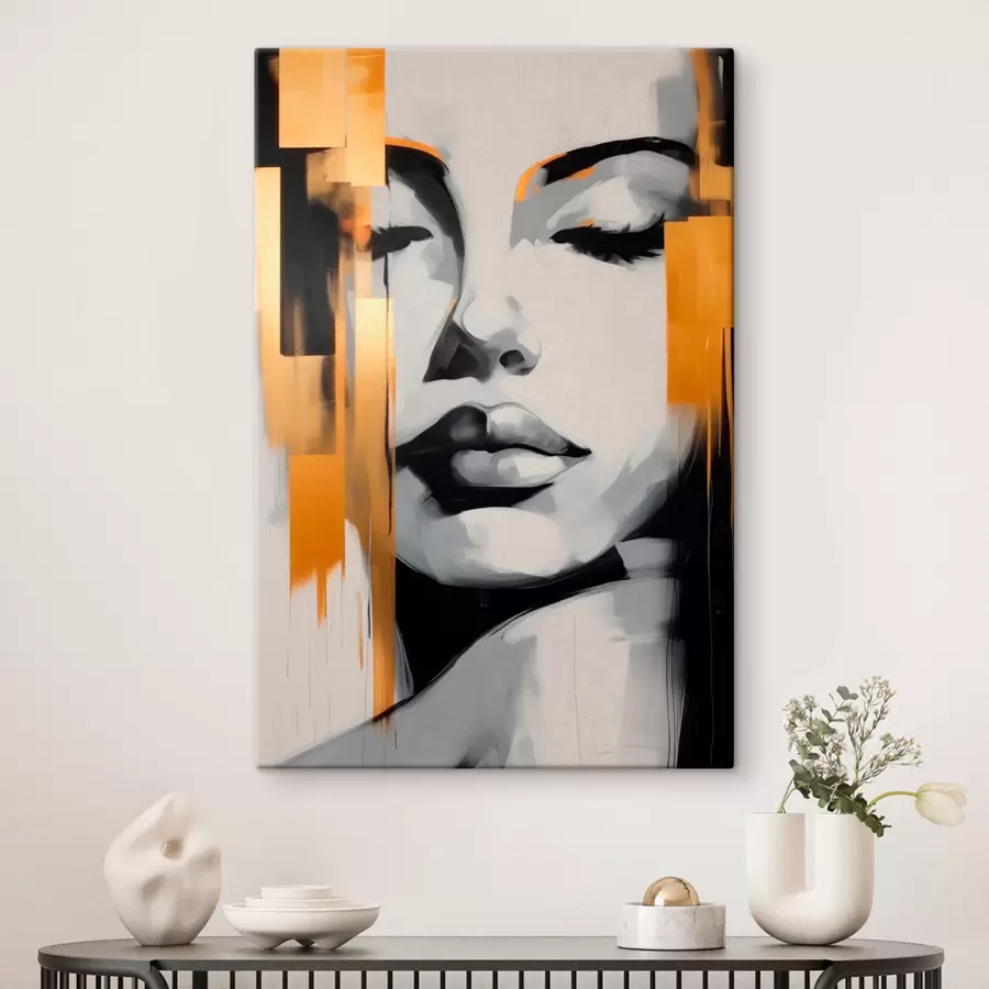 wall murals Girl's face abstraction modern style s41328
