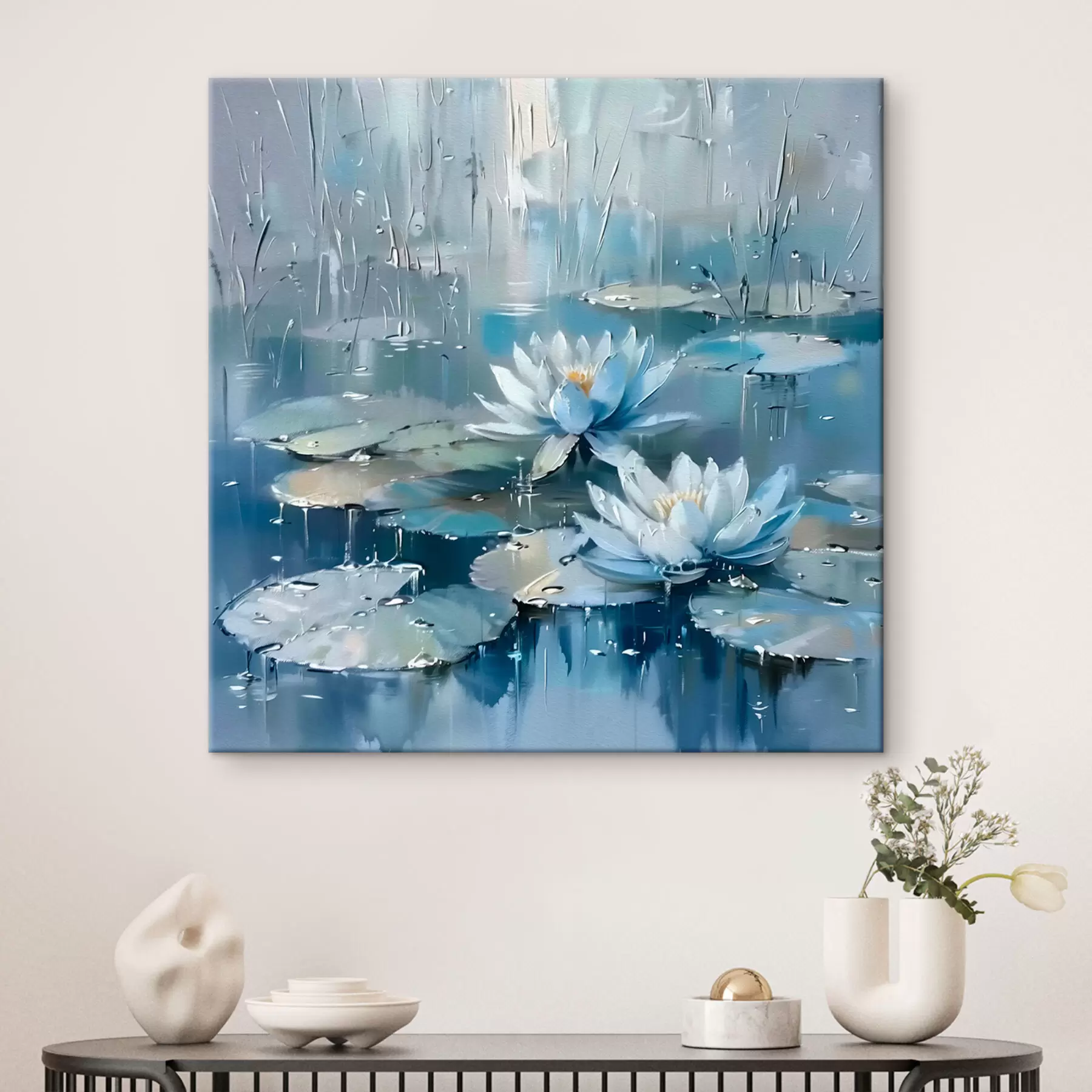 wall murals Stylish water lilies s41399