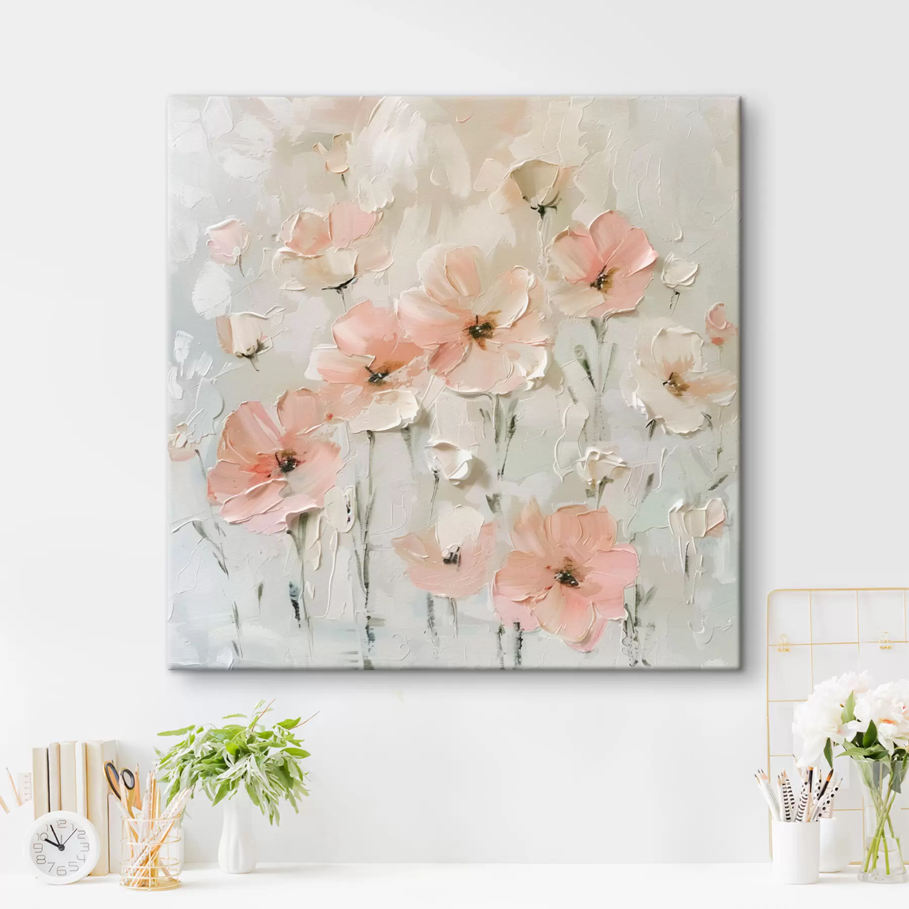 wall murals Pink flowers new style trend s41401