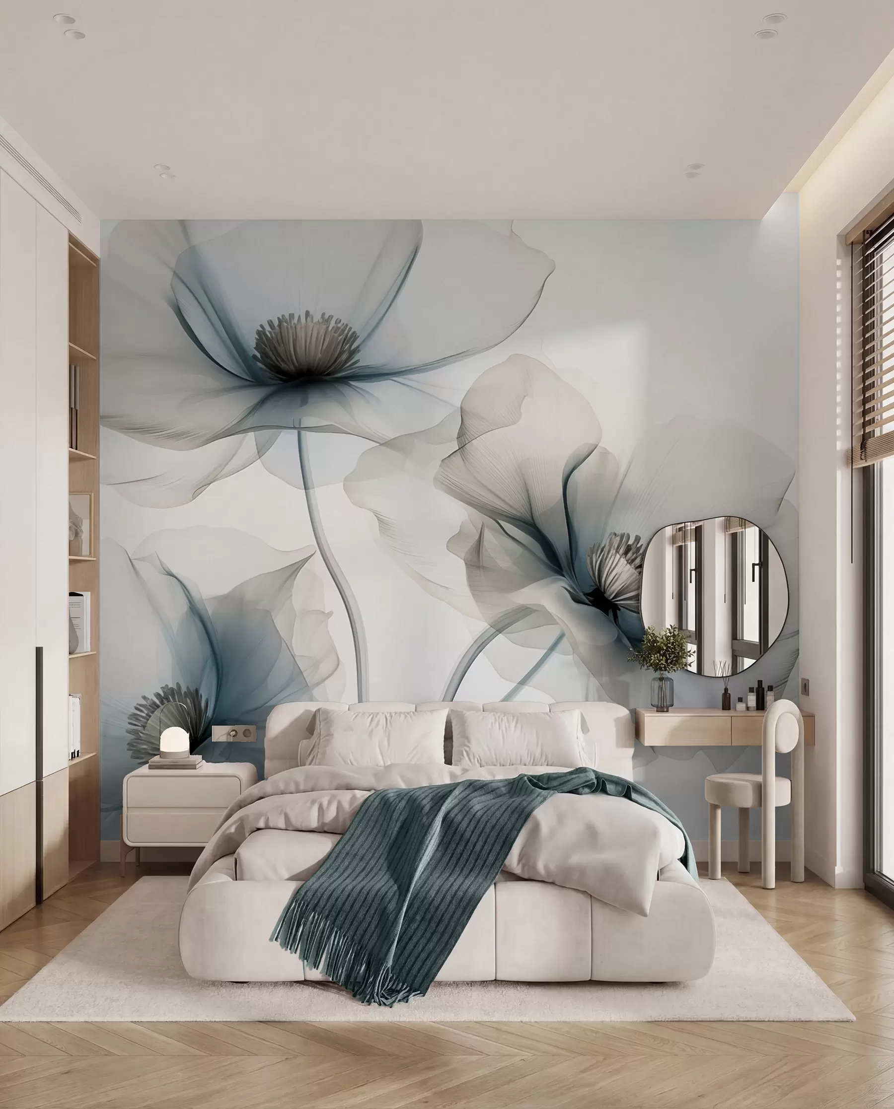 Wall Mural Photo Wallpaper Petals in Ink w01981