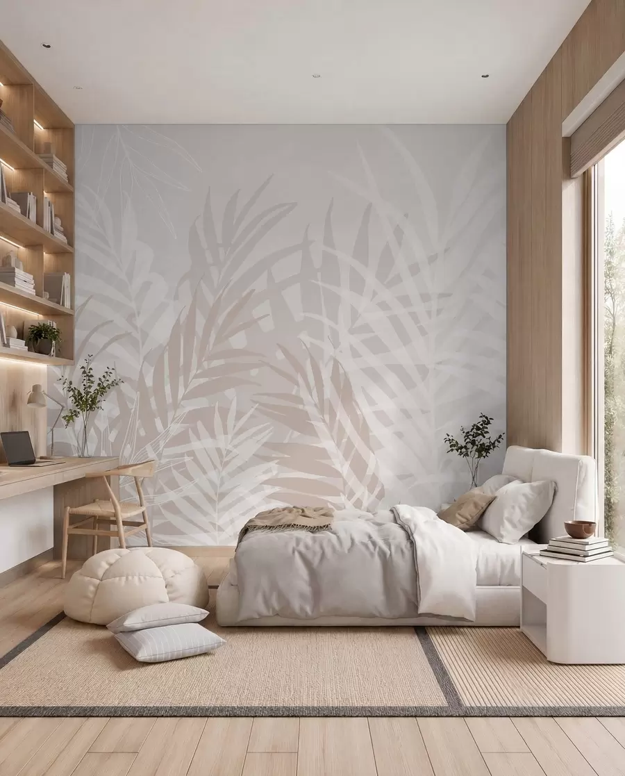 murales Hojas tropicales de moda w02026v2