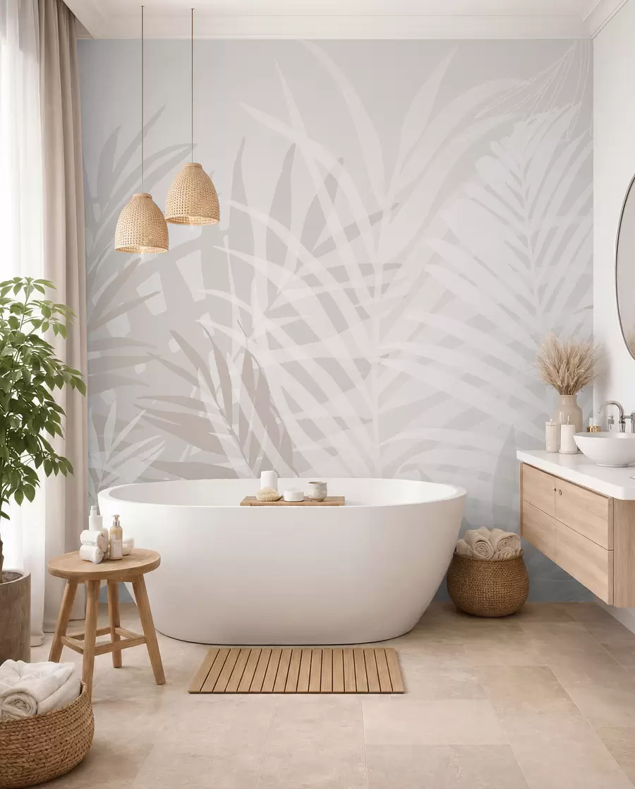 wall murals Trendy tropical leaves w02026v2