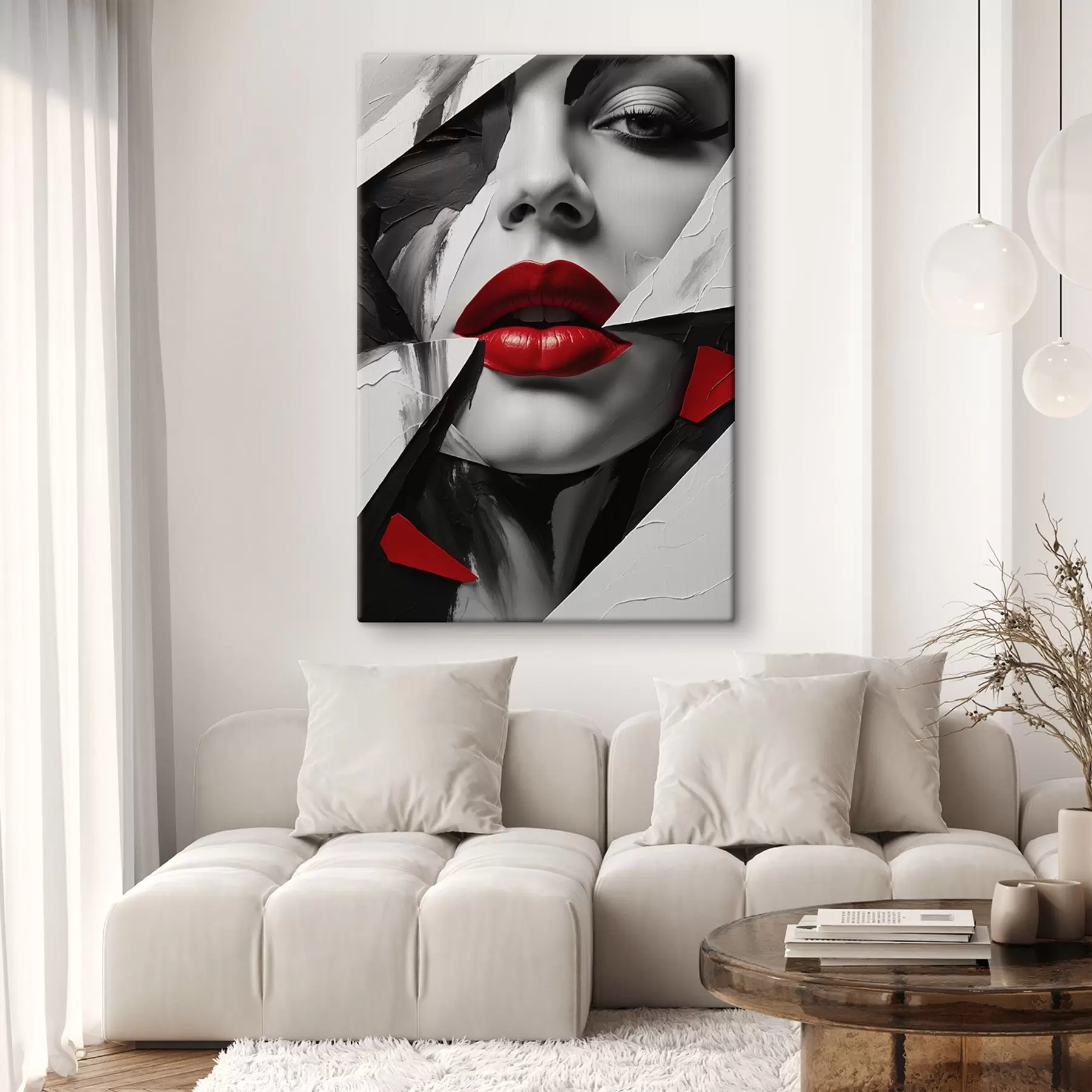 wall murals Clay face of a girl s41287