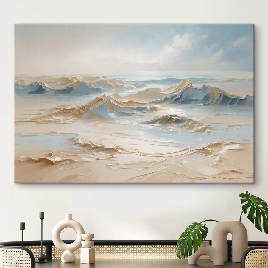 wall murals Sea shore in oil s41289