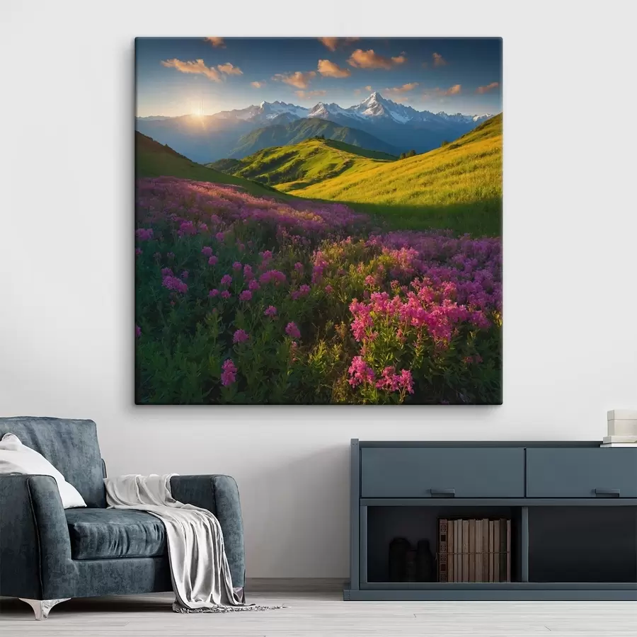 wall murals Violets on top of mountains s41317