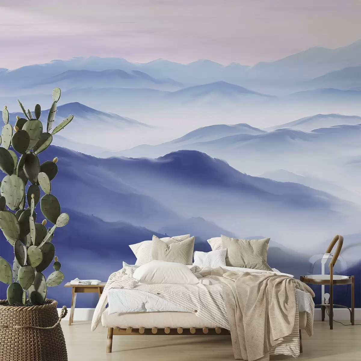 Wall Mural Photo Wallpaper Serenity in soft mountain hues u99460d1