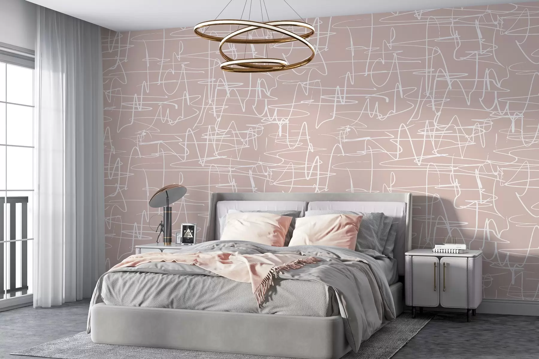 Wall Mural Photo Wallpaper Abstract lines on soft background u99727v2