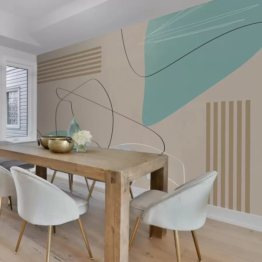 peintures murales Formes abstraites dans des couleurs douces w00724v2