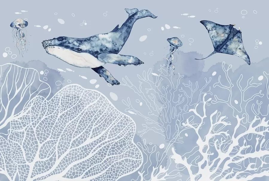 murales Maravillas submarinas de la vida marina w00848