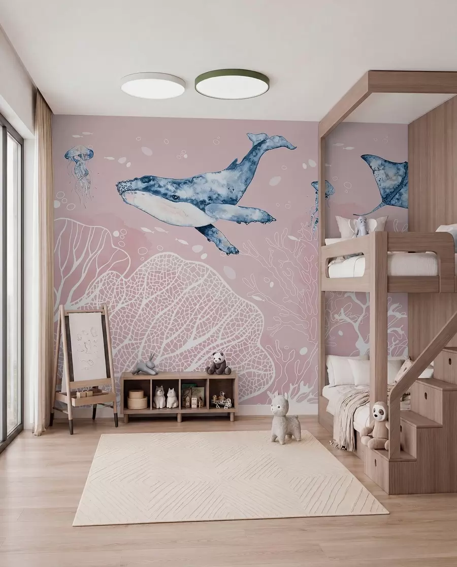 wall murals Underwater scene with gentle giants w00848v2