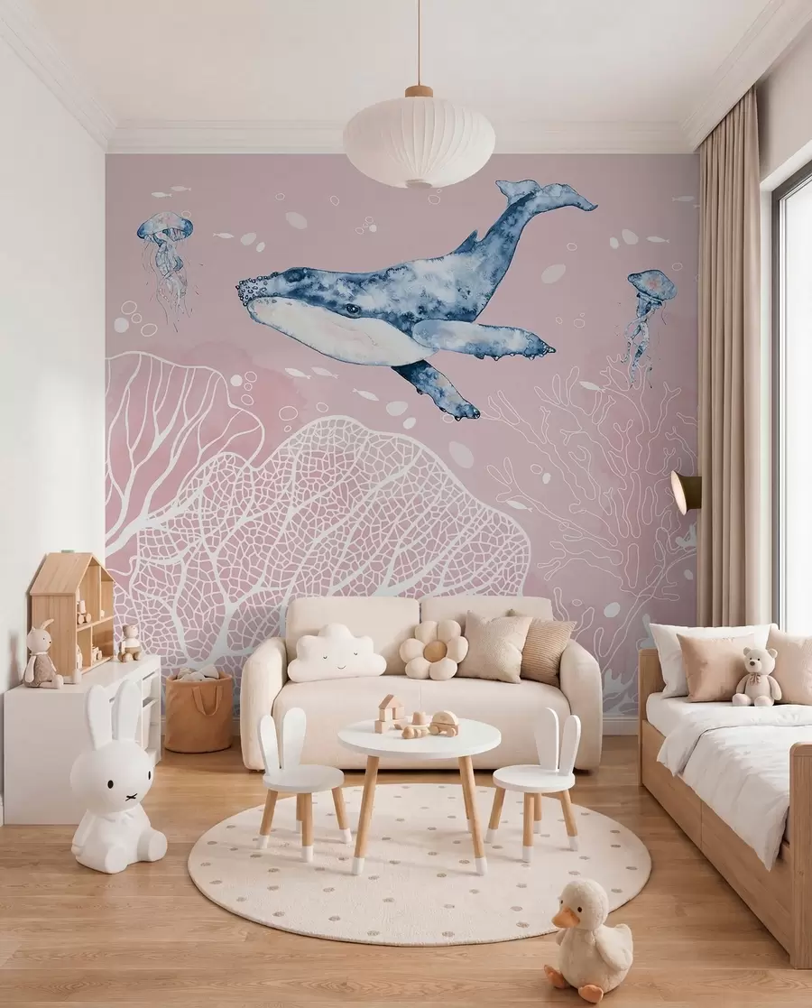 wall murals Underwater scene with gentle giants w00848v2