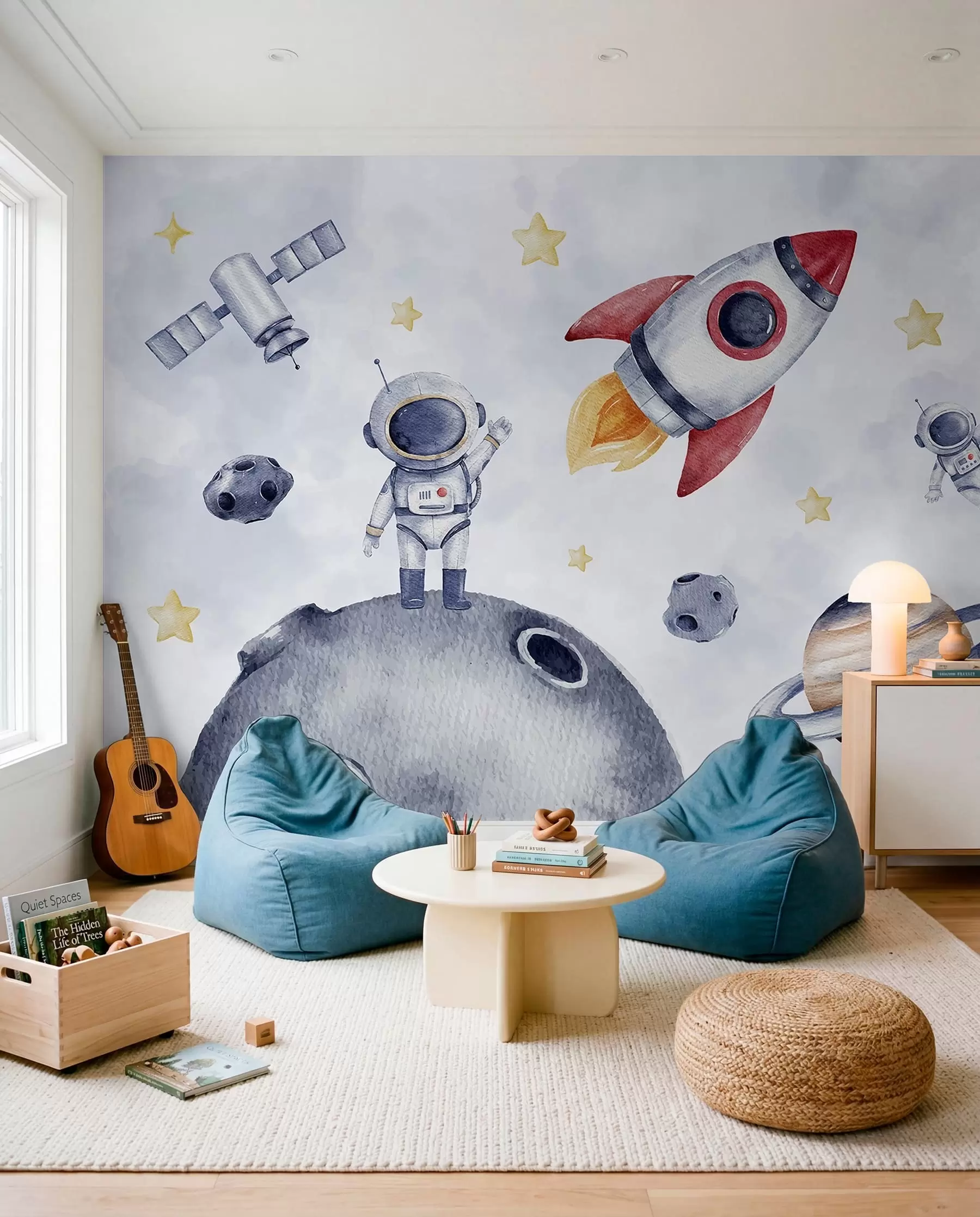 murales Pequeños astronautas en vuelo w01461