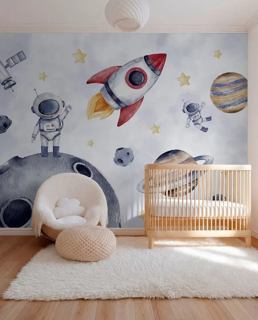 Wall Mural Photo Wallpaper Little Astronauts Take Flight w01461