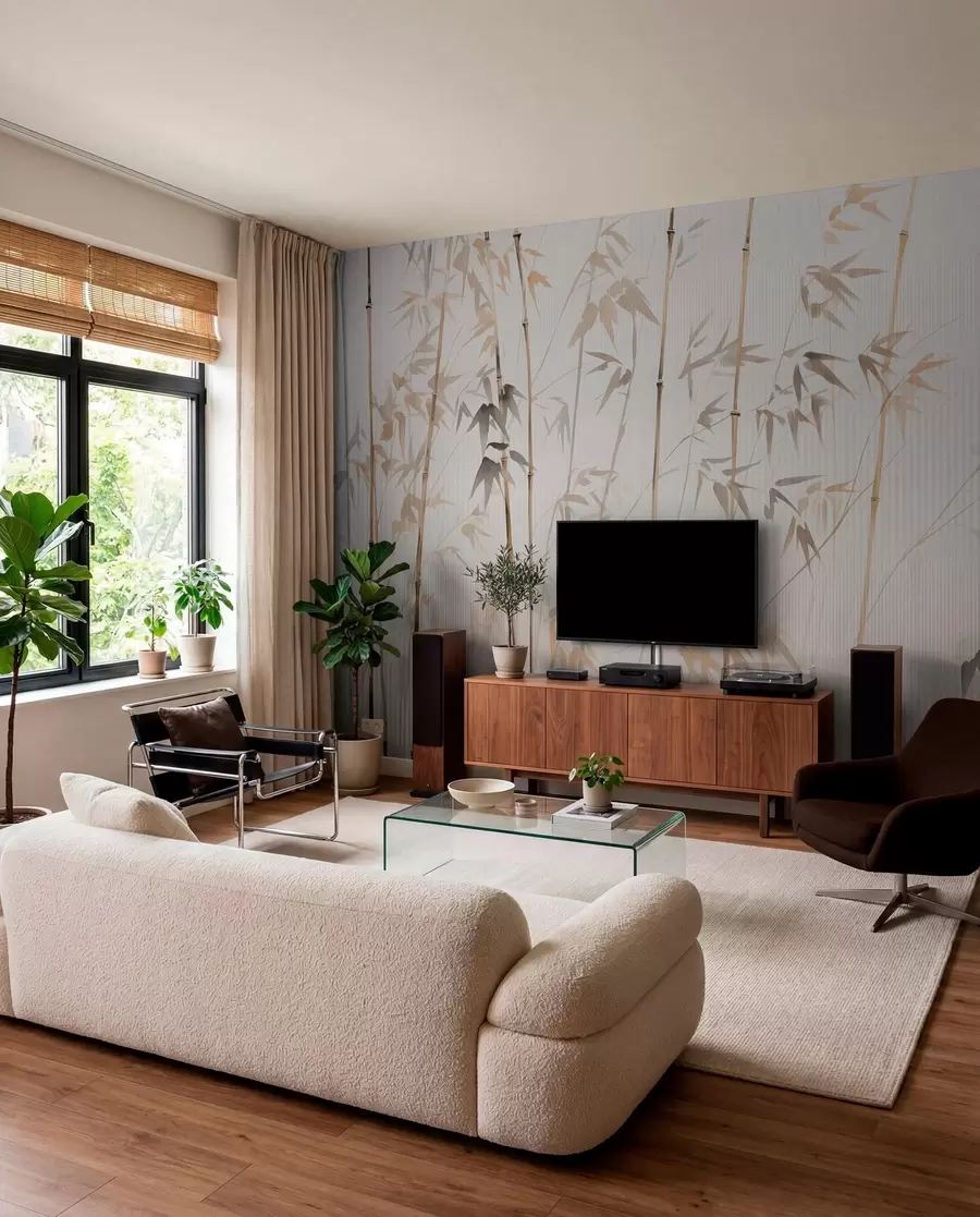 Wall Mural Photo Wallpaper Watercolor bamboo w08390