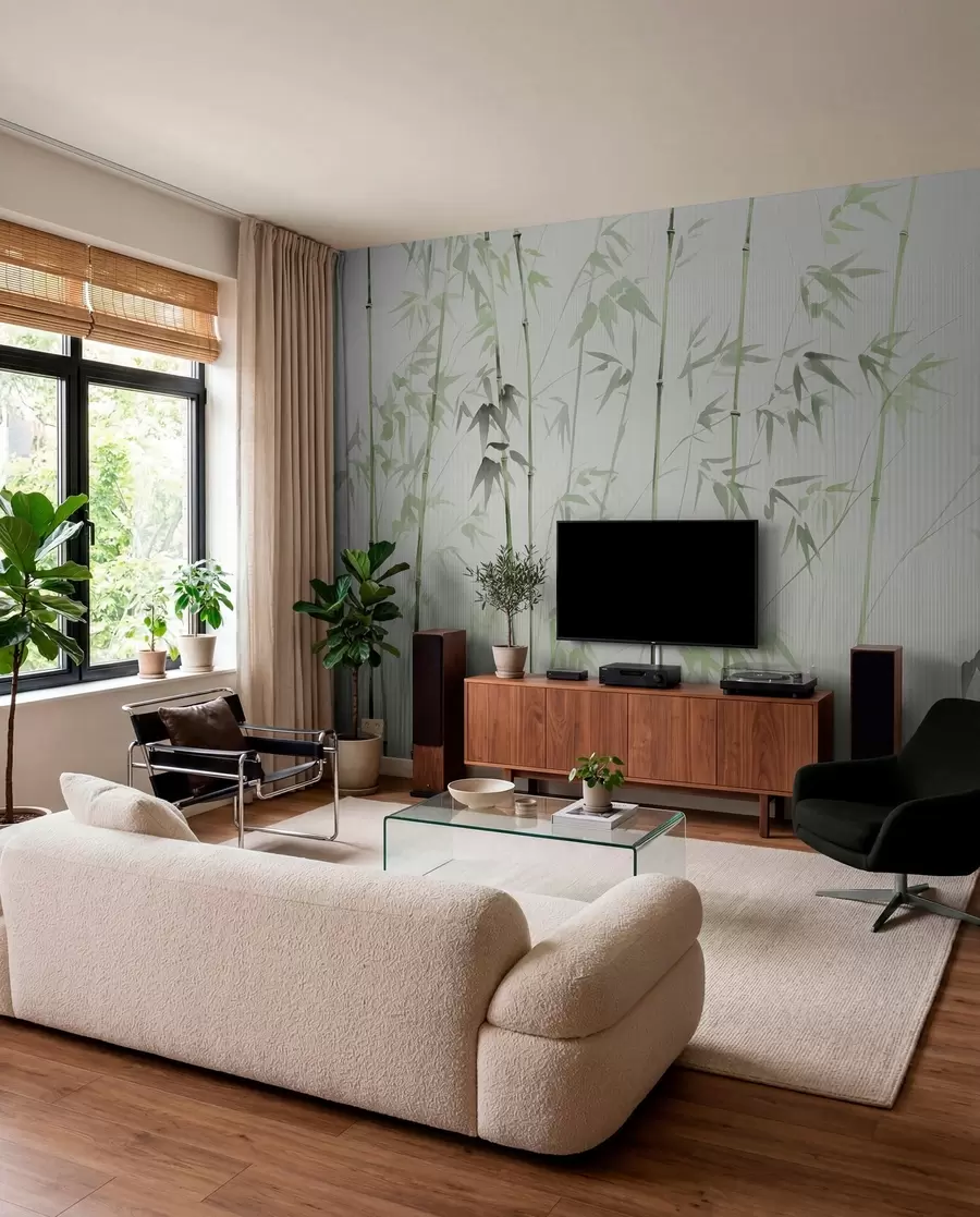 Wall Mural Photo Wallpaper Watercolor bamboo w08390v2