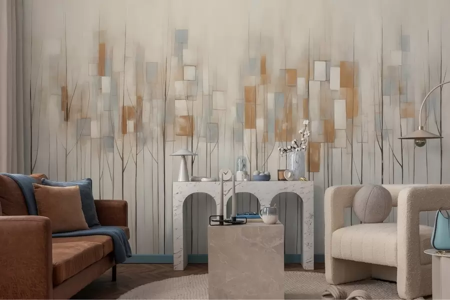 wall murals Abstract trees w08396