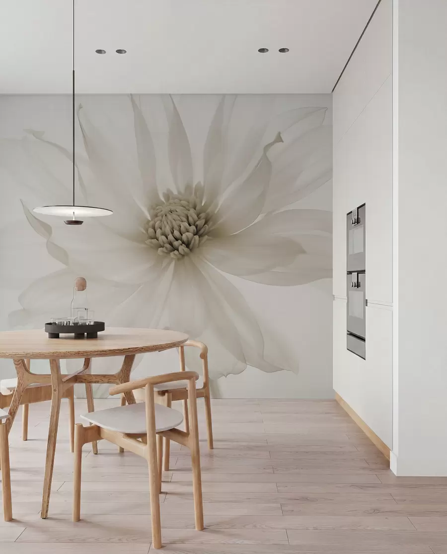 Wall Mural Photo Wallpaper Delicate beige flower on light background w02077v1