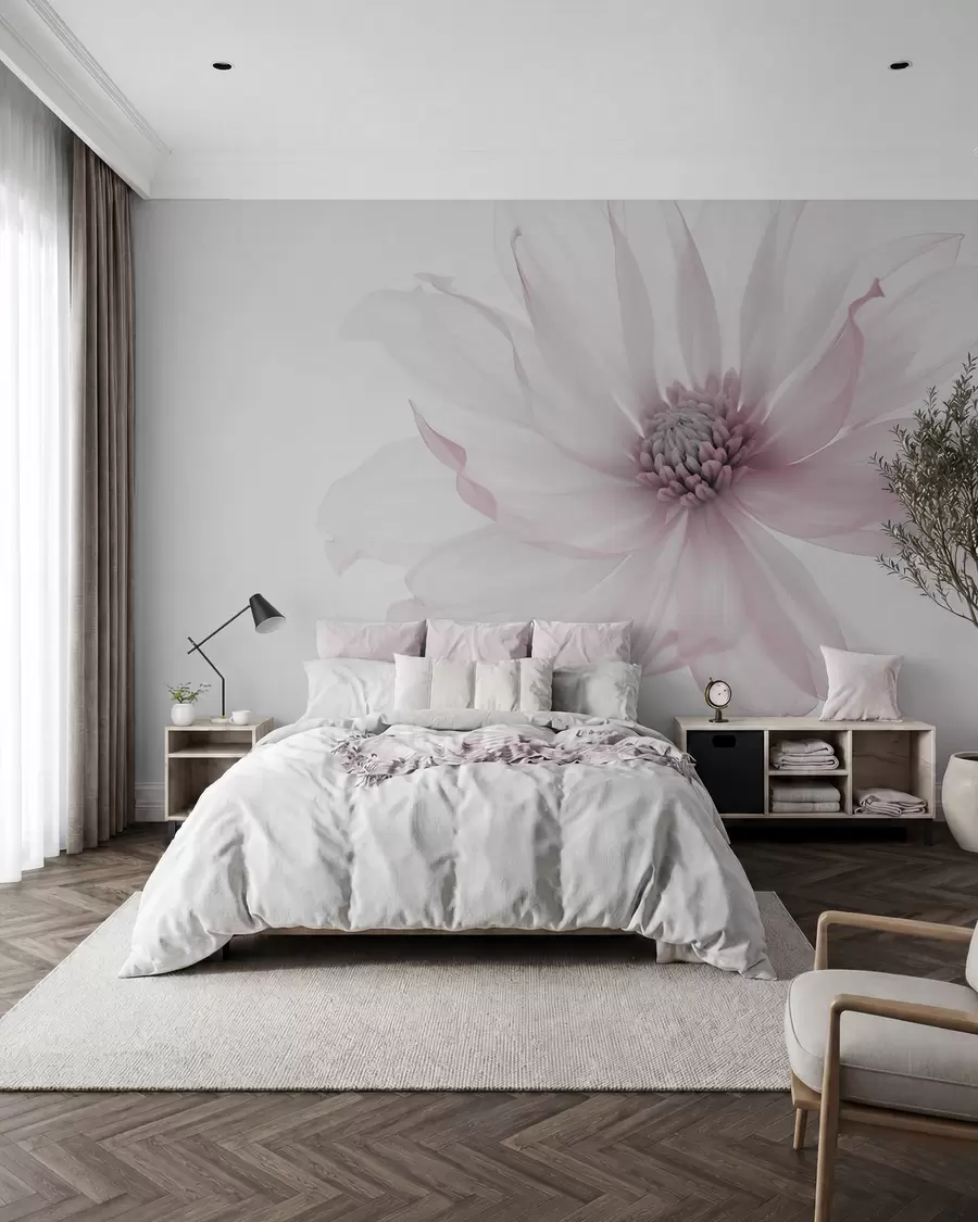 peintures murales Une fleur en rose w02077v2