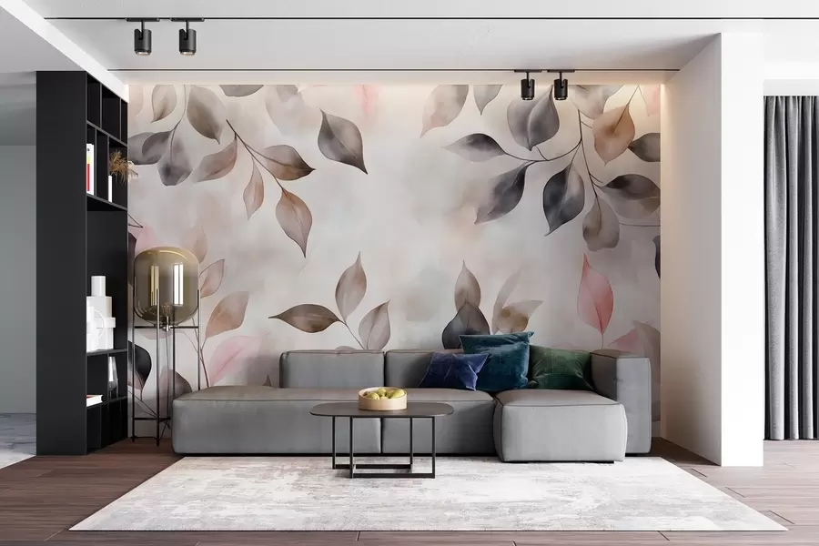 murales Delicado follaje de acuarela w02069v1