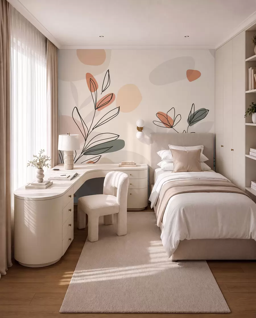 wall murals Flowers boho style w02103
