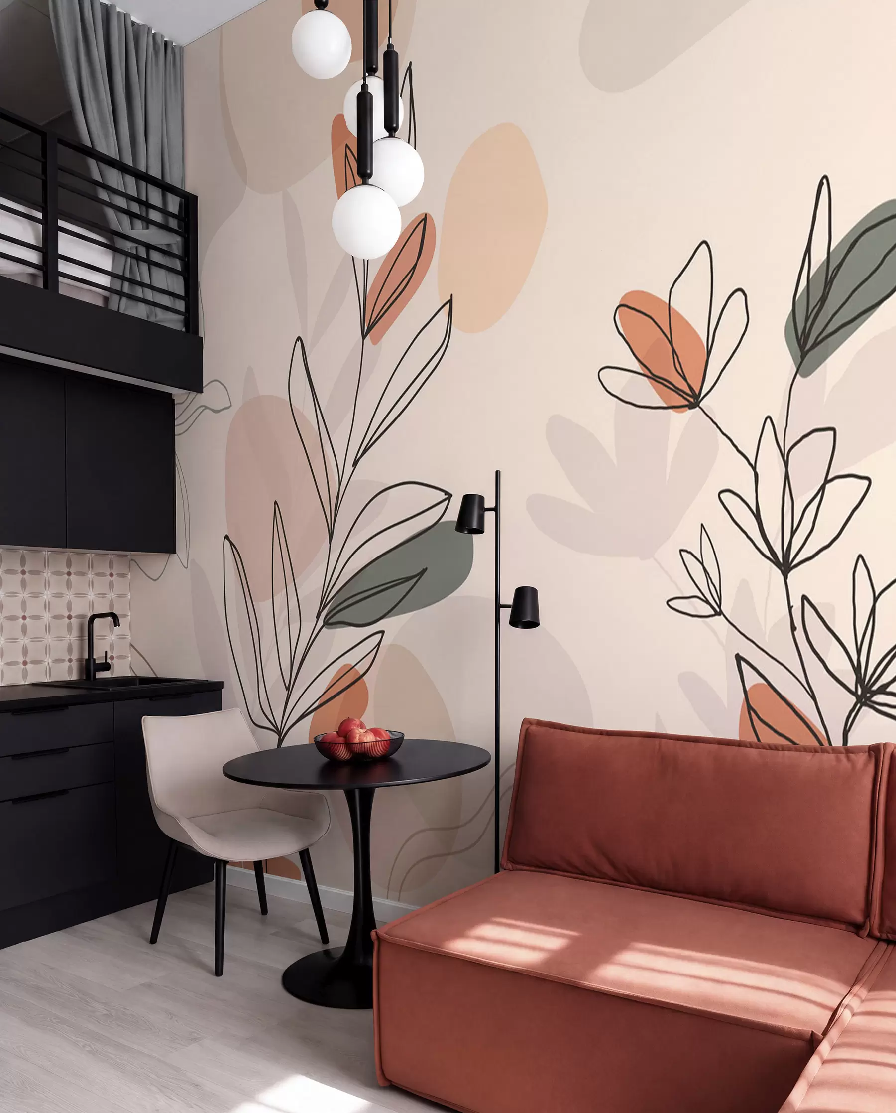 wall murals Flowers boho style w02103