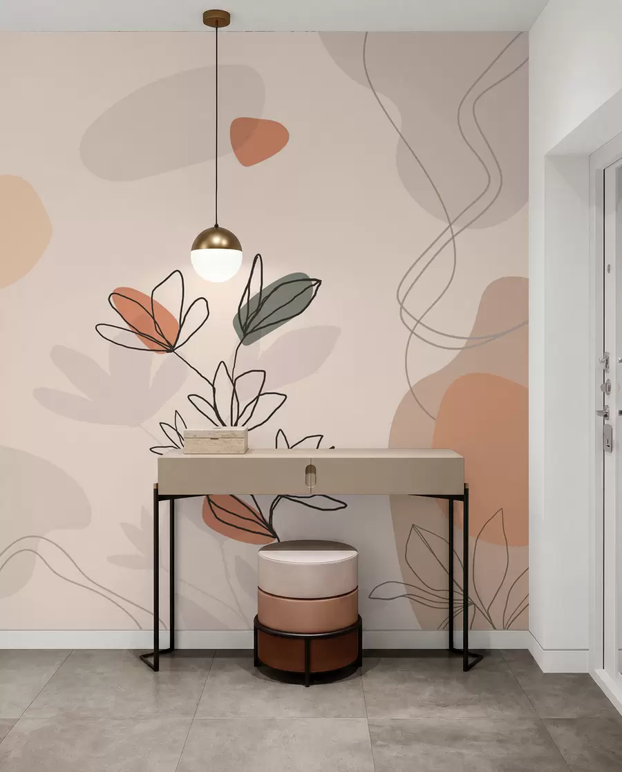 peintures murales Fleurs style boho w02103