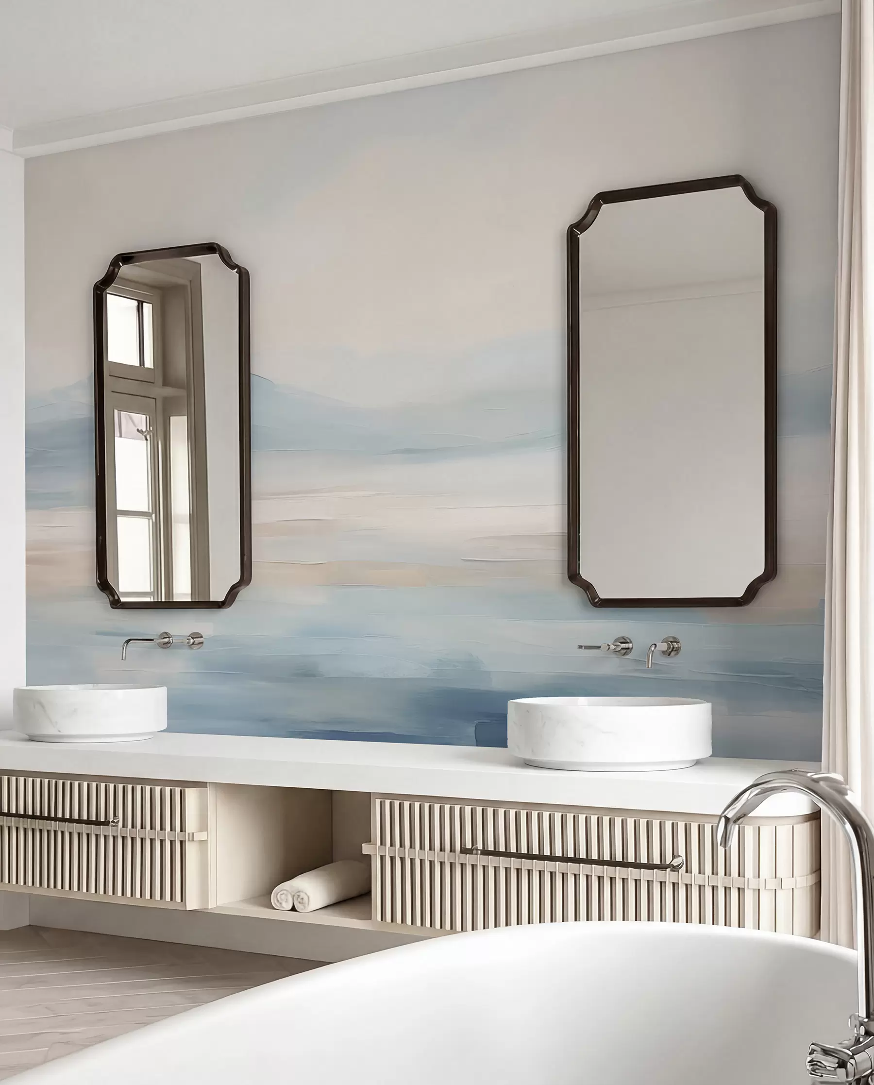 Wall Mural Photo Wallpaper Painted watercolor landscape w02113