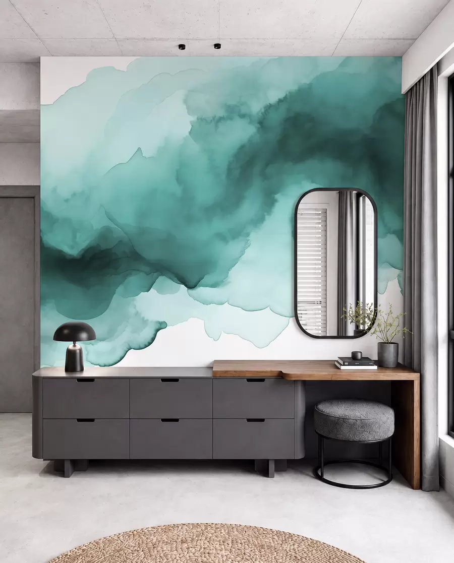 wall murals Abstract dilutions of paint w02114