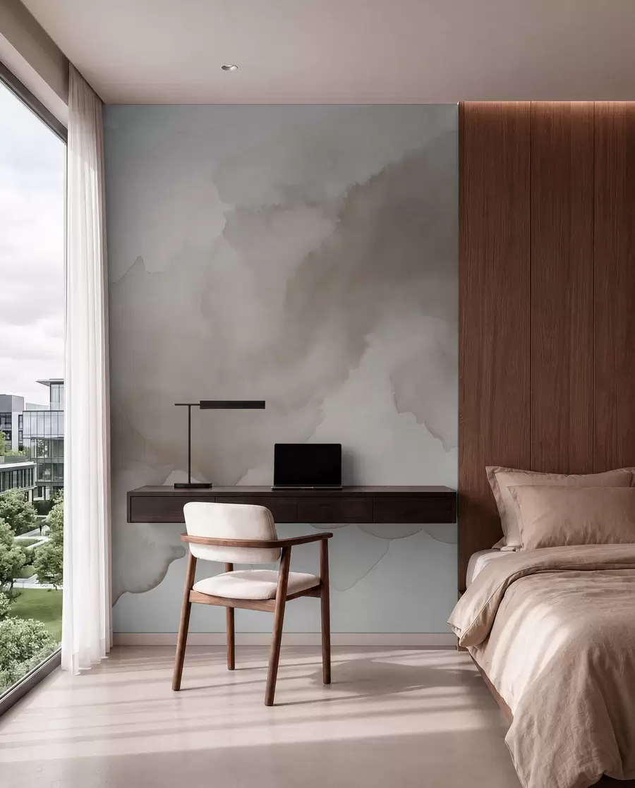 wall murals Taupe Watercolour Drift w02114v1