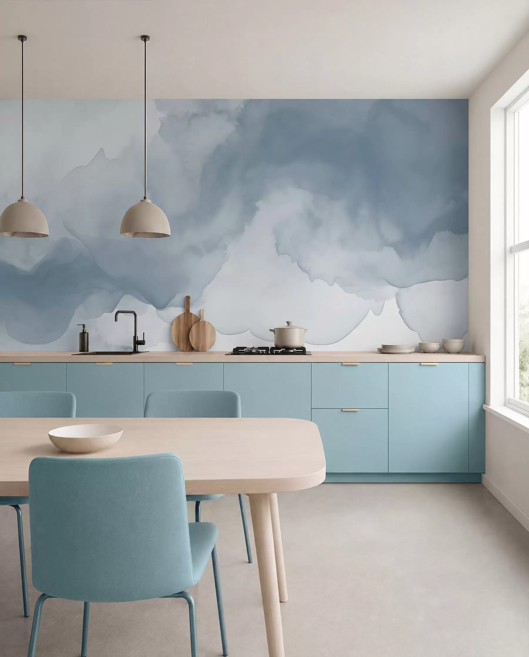 Wall Mural Photo Wallpaper Abstract dilutions of paint w02114v2