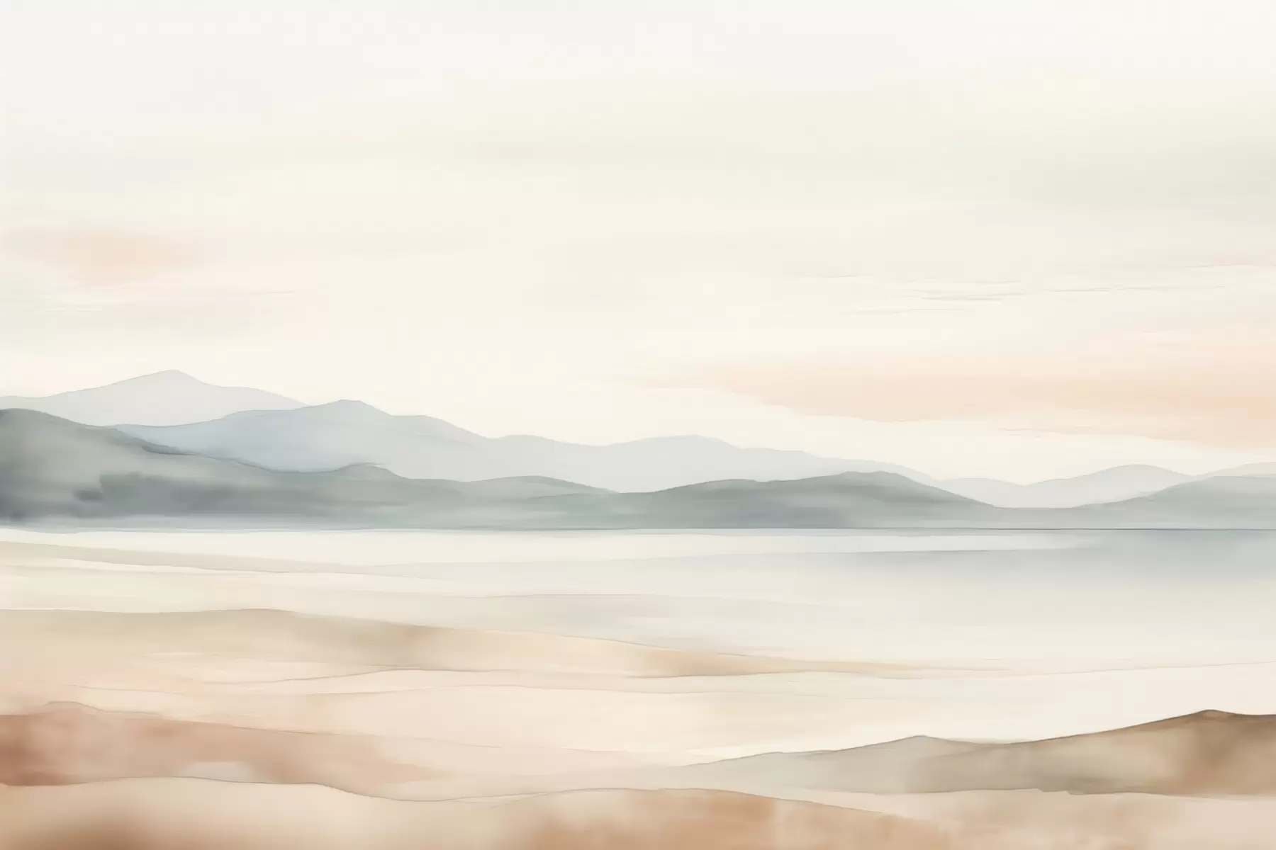 peintures murales Paysage peint à l'aquarelle w02117