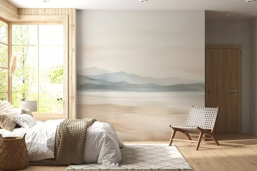 Wall Mural Photo Wallpaper Painted watercolor landscape w02117