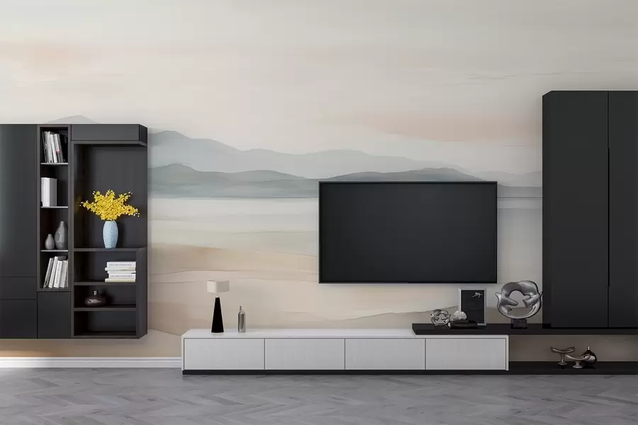 Wall Mural Photo Wallpaper Painted watercolor landscape w02117