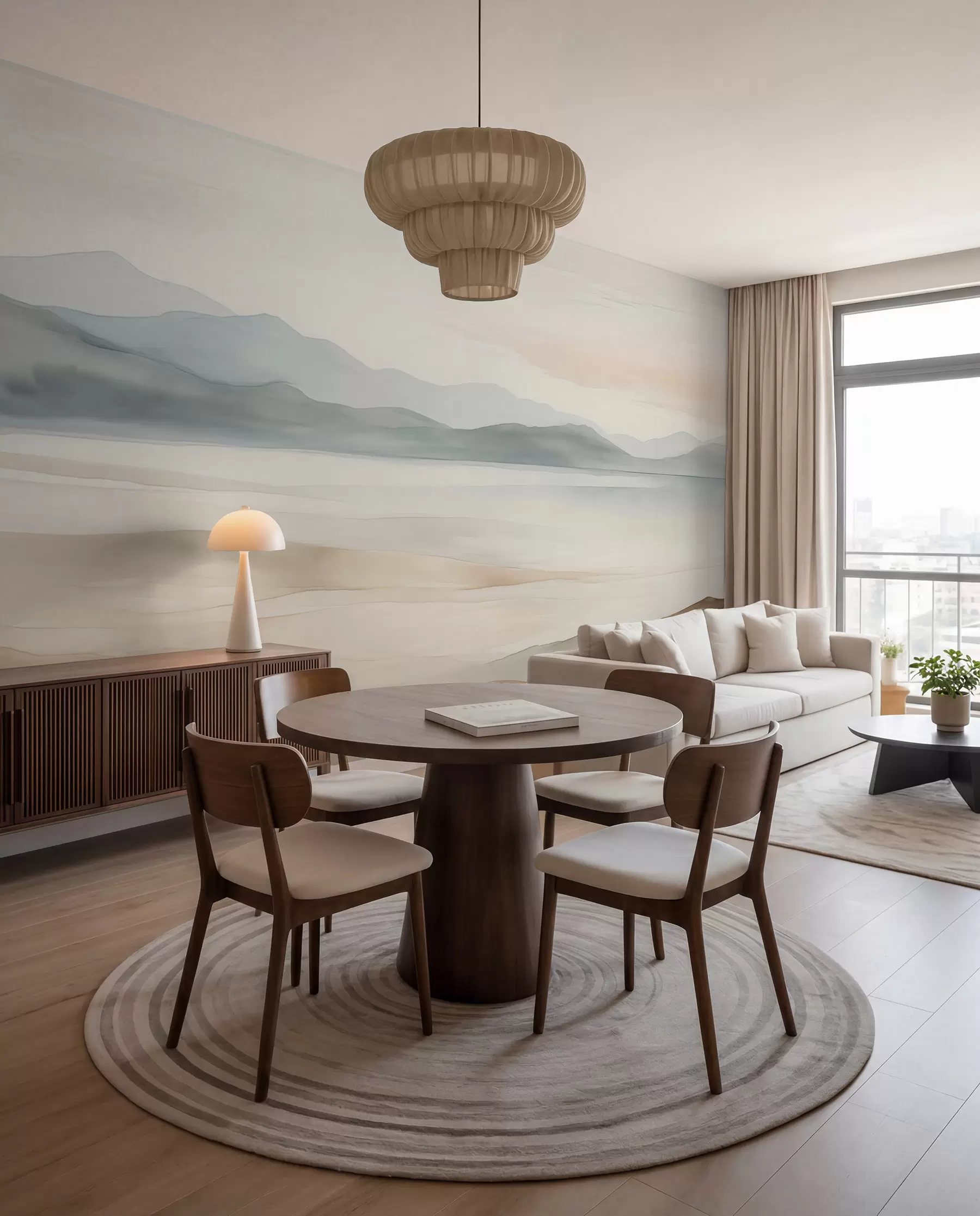 wall murals Distant Shores in Watercolour w02117
