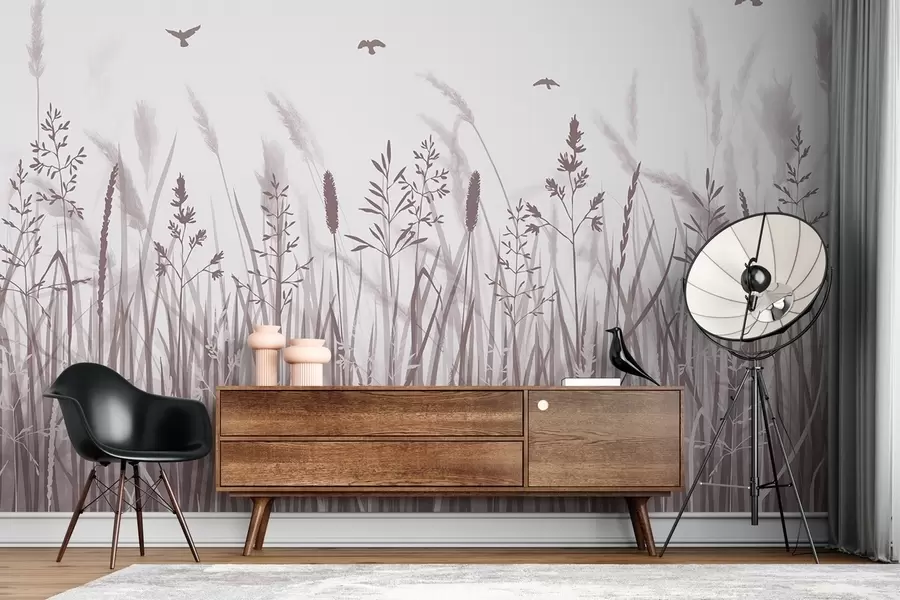 peintures murales Un champ d'épis w02119v3