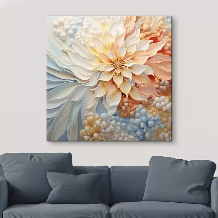 murales Flor grande volumétrica s41552