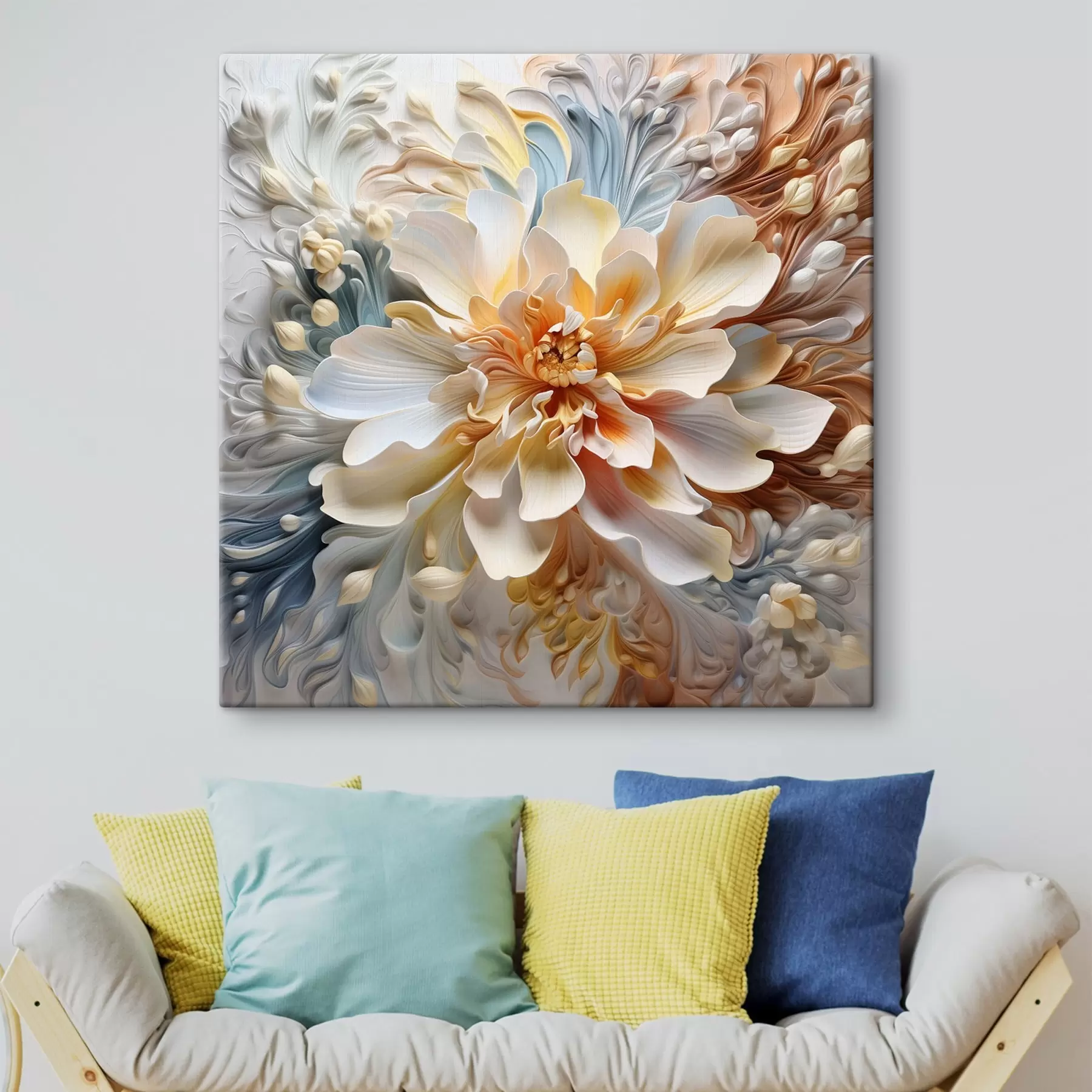 wall murals Large volumetric abstract flower s41553