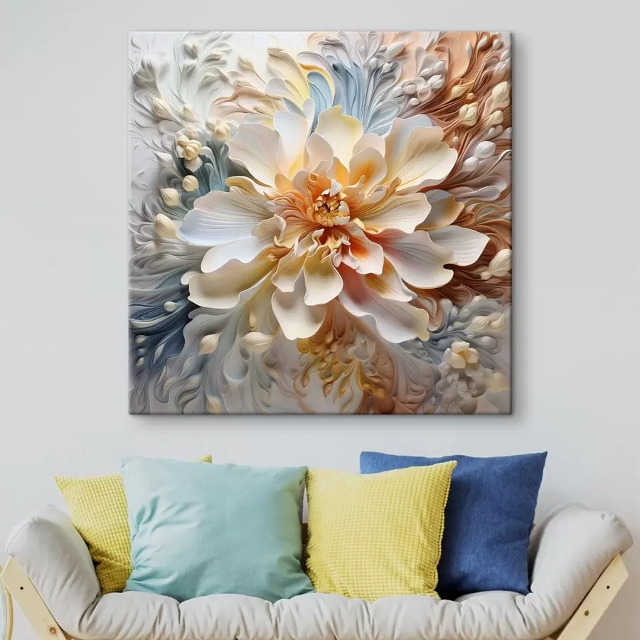 wall murals Large volumetric abstract flower s41553