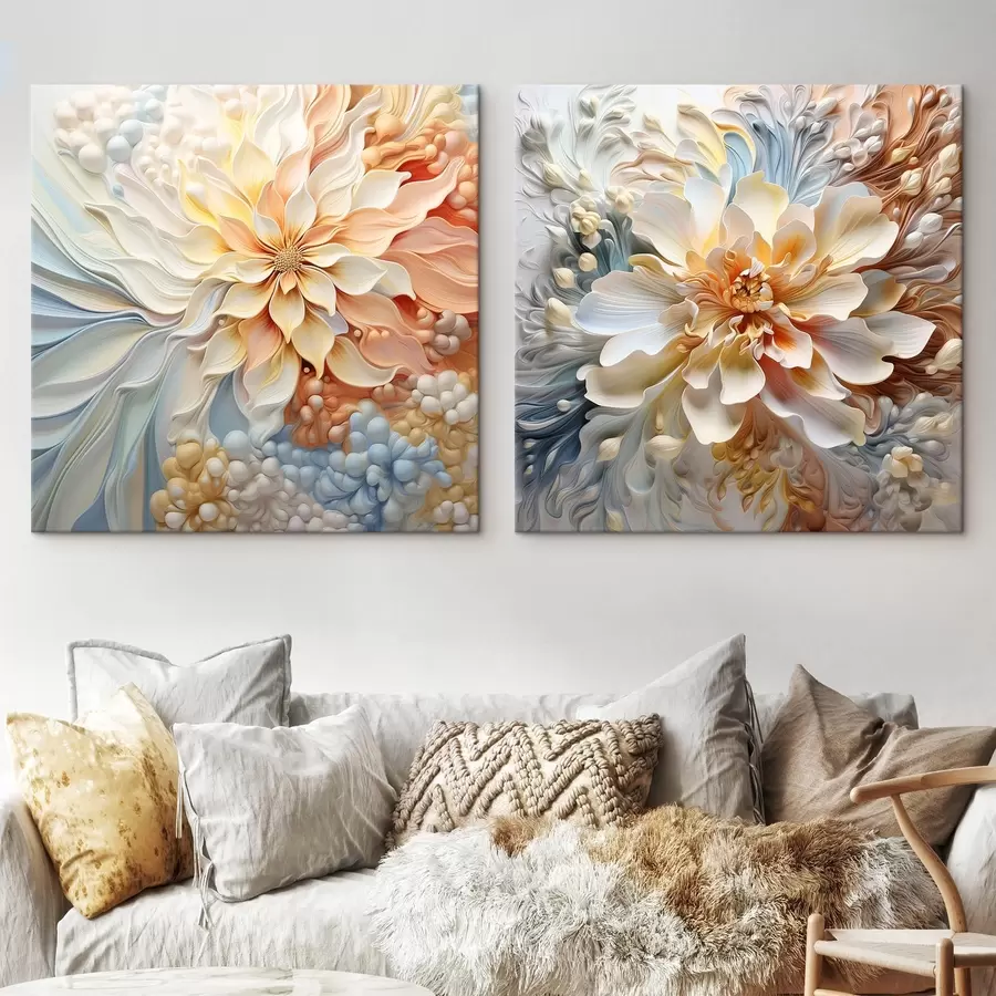 wall murals Large abstract unusual flowers m00380