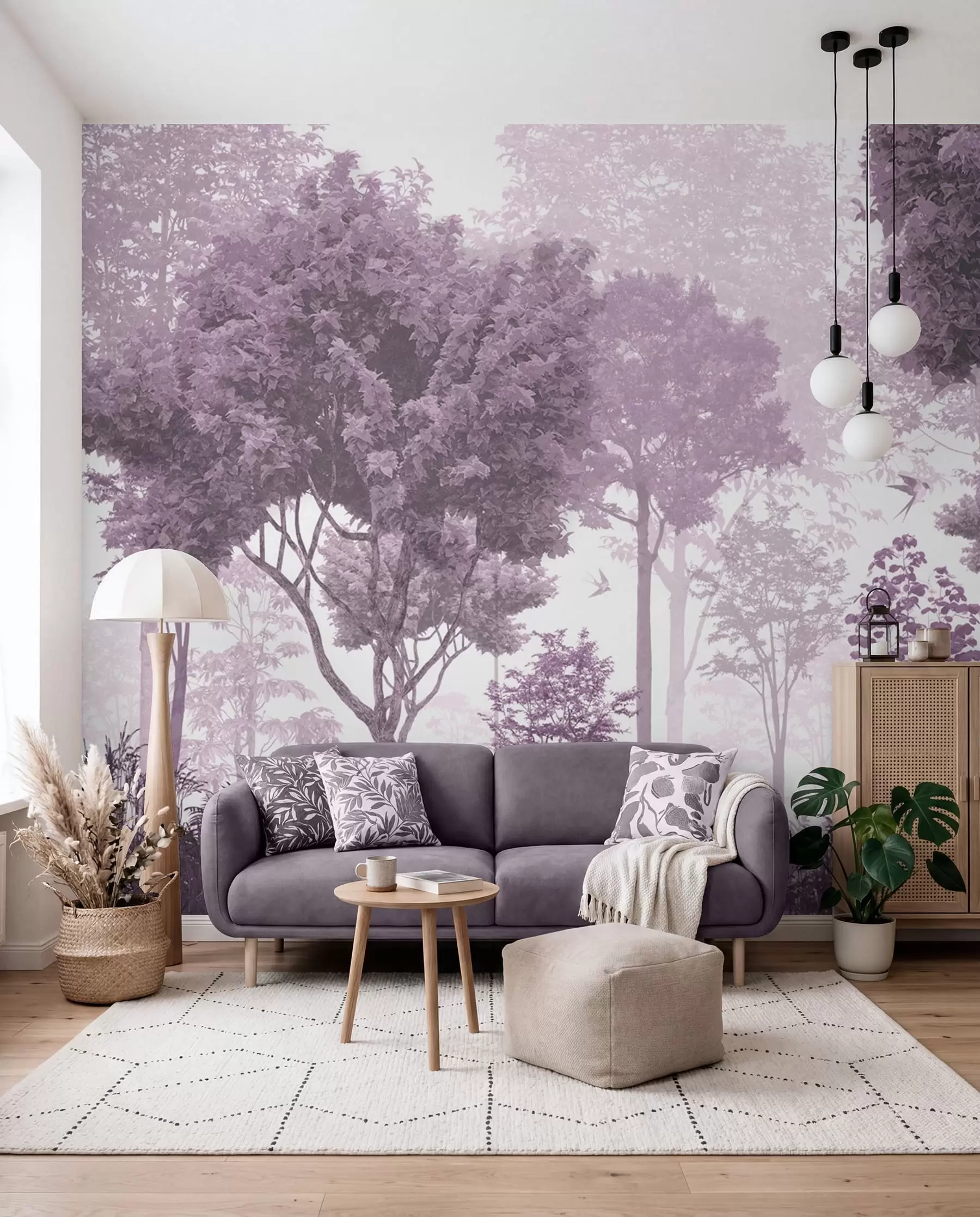 peintures murales Clairière — Mauve u72134v4