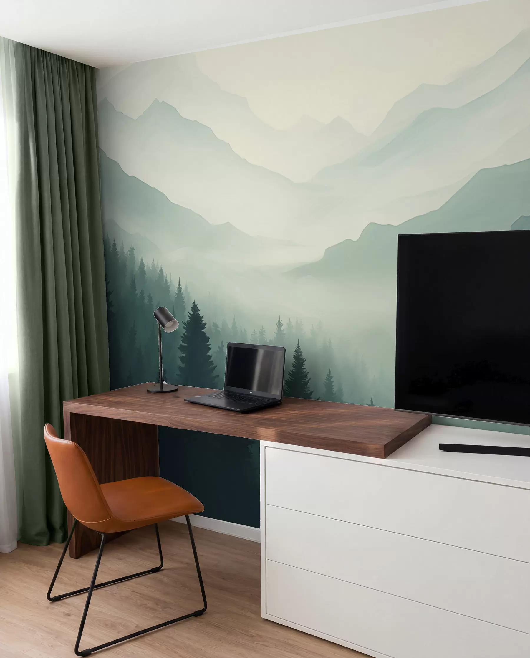 wall murals Forest and mountains w02186