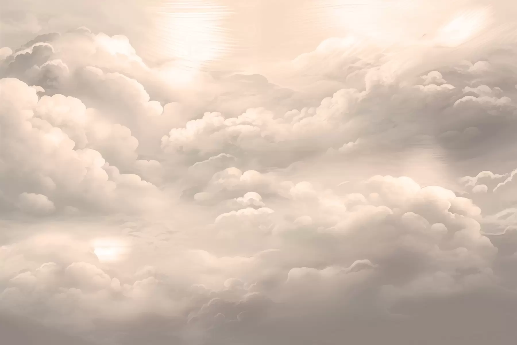 wall murals Clouds in sepia colour w02189