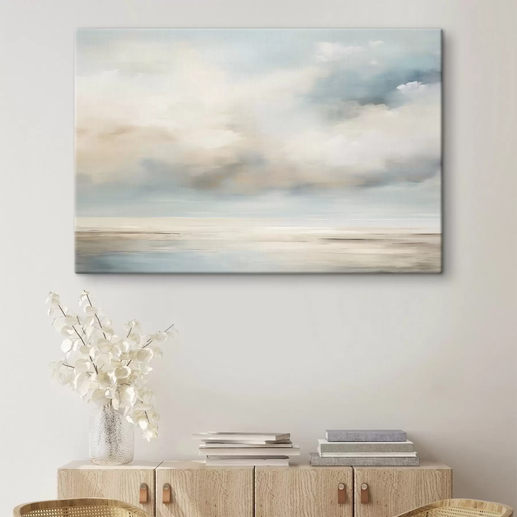 wall murals Sea and clouds watercolor s41602