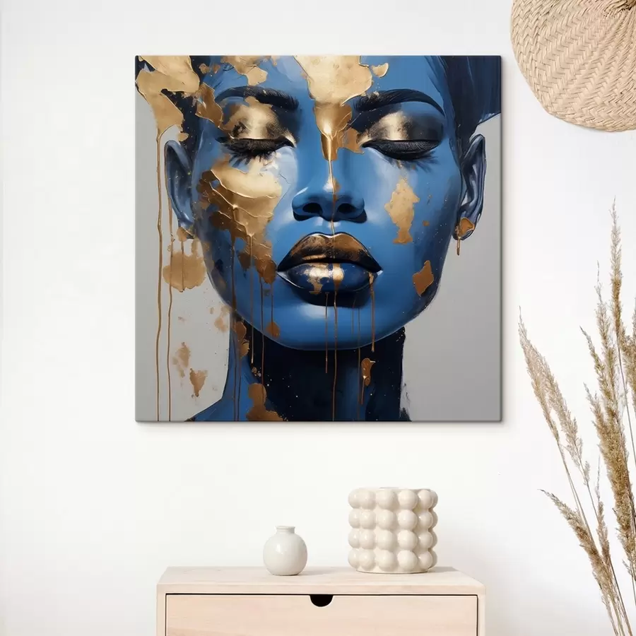 murales Retrato de niña en pintura s41607