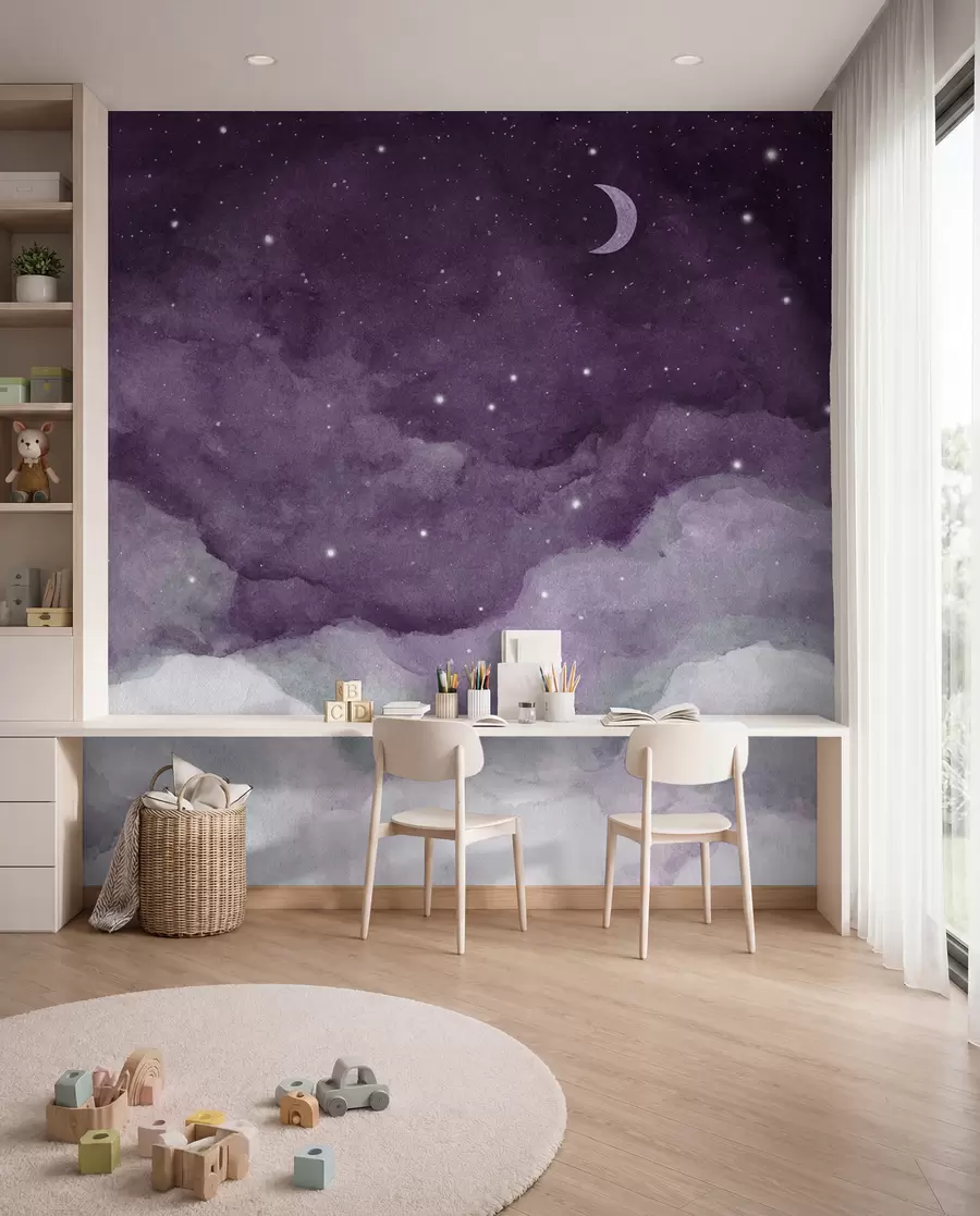 wall murals Whispers of night in soft hues u96076v3